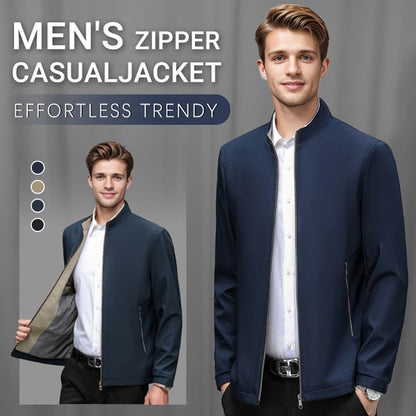 ✨Seasonal Promotions 50% OFF✨Men's Standing Collar Zipper Casual Jacket