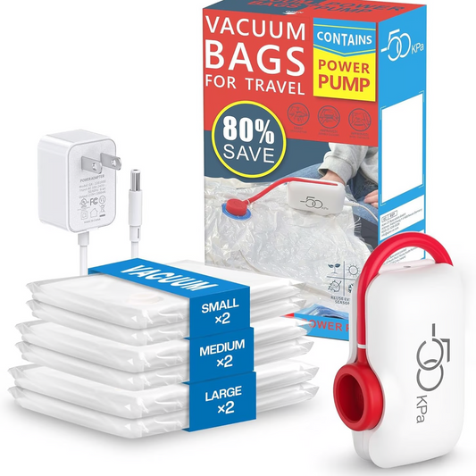 🎁 Hot Sale 49% OFF 🔥6-Pack USB Electric Vacuum Compression Bags – Save Space, Travel Light!
