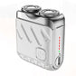 Portable Mini Small Steel Cannon Rotary Dual Ring Electric Shaver