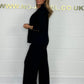 Gold Button Soft Knit Trouser Co-Ord