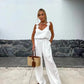 Hot Sale🔥Women's Sleeveless Wide Leg Jumpsuit