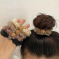 Ligas elegantes para el cabello con malla y pedrería