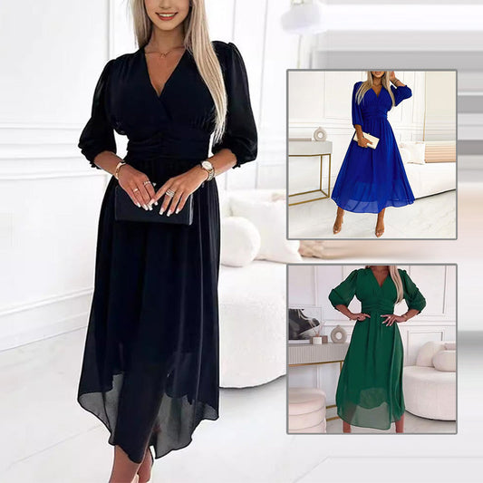 🔥2025 HOT SALE🔥 Women's V-neck Lightweight Chiffon Dresses