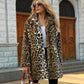 🔥HOT Sale+Free shipping🔥Women's Fashionable Leopard Lapel Faux Fur Winter Coat
