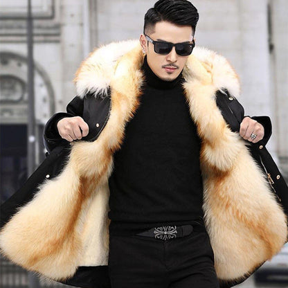 ❄️ Special Sale ❄️🧥 Neutral mid-length jacket with removable synthetic fur ✈️ Enjoy Free Shipping❗