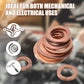 📀100/200 PCS Copper Flat Washer Assortment Kit