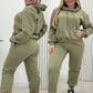 💖Limited Sale 50% OFF💖Women's Solid Color Casual Warm Top ＆Pants Two Piece Set
