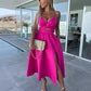 Women’s Spaghetti Straps High Slit Dress