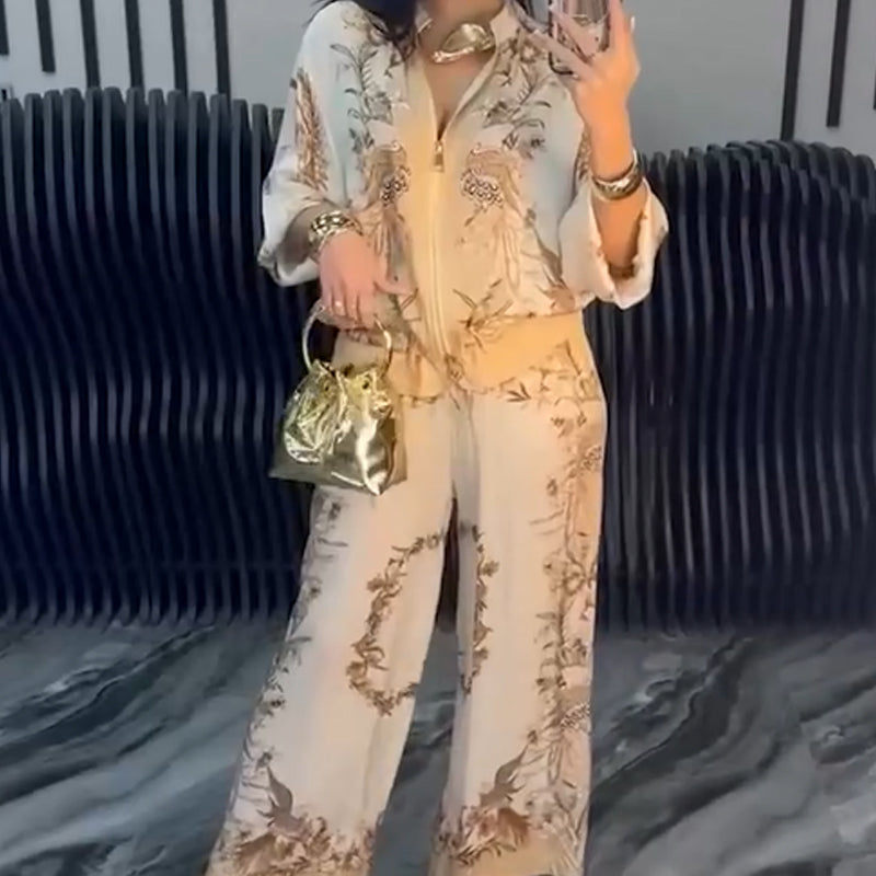 🌸Spring Specials💐 Women’s Elegant Zip-Up Two-Piece Set