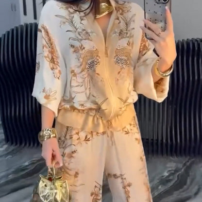 🌸Spring Specials💐 Women’s Elegant Zip-Up Two-Piece Set