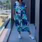 ✨Vestido casual elegante de mujer con estampado y cuello en V (🔥50% DESCUENTO)