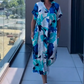 ✨Vestido casual elegante de mujer con estampado y cuello en V (🔥50% DESCUENTO)