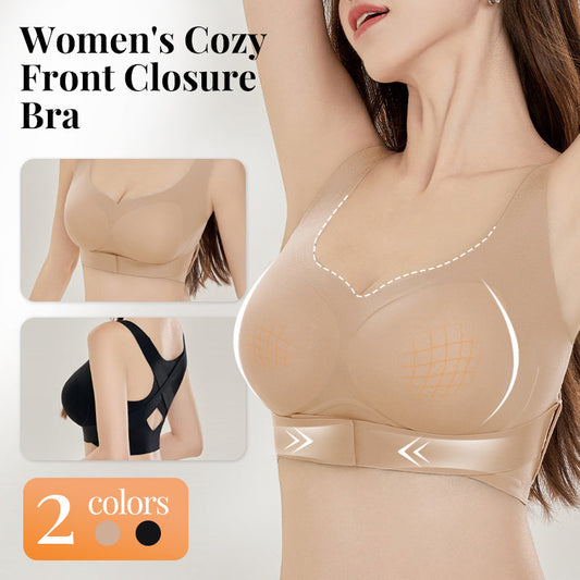 🎉Last Day Promotion-49% OFF🎉Women's Cozy Seamless Push Up Front Closure Bra