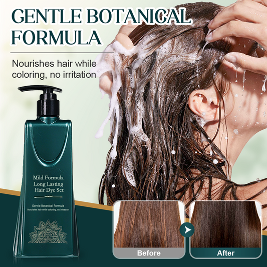 Set de Tintes para el Cabello de Larga Duración - Cobertura de Canas sin Dañar el Cuero Cabelludo