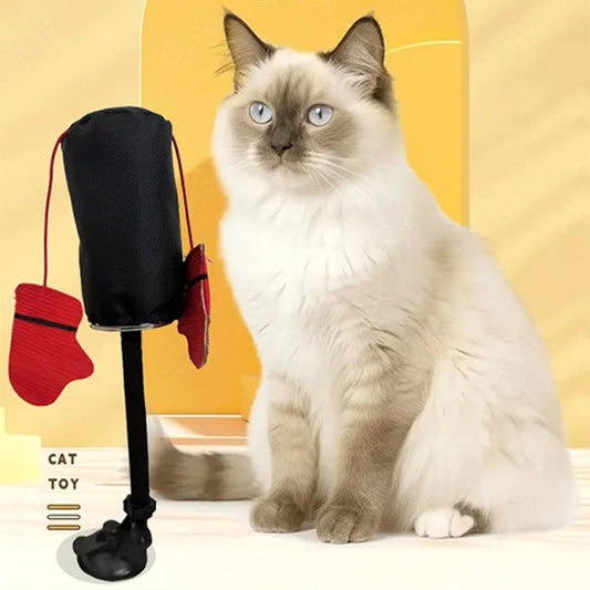 Juguete interactivo de saco de boxeo para gatos