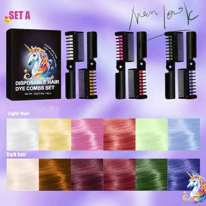 Set de peines desechables para tintes para el pelo en pack de 6