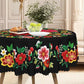 🔥Venta caliente🔥Mantel floral mexicano con borde festoneado (50% de descuento)