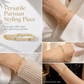✨ ¡50% DE DESCUENTO POR TIEMPO LIMITADO! 💛 Pulsera de Cadena con Corazones de Strass Dorado – Lujo Ligero, Estilo Parisino 🤍