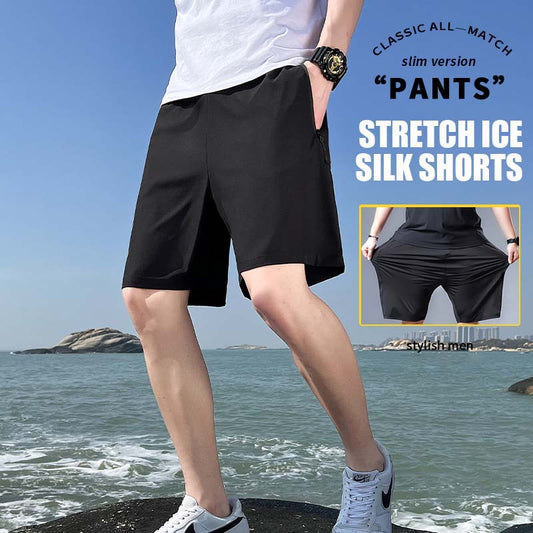 🔥 Summer Caliente Venta 🔥Shorts de hombre talla grande Ice Silk Stretch (47 % de descuento)