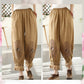 Pantalones de algodón de lino bordados de encaje para mujeres