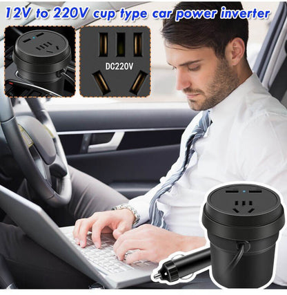 Tipo de taza Inversor de coche Carga rápida Power QC 3.0