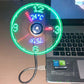 Ventilador USB Luz LED Reloj