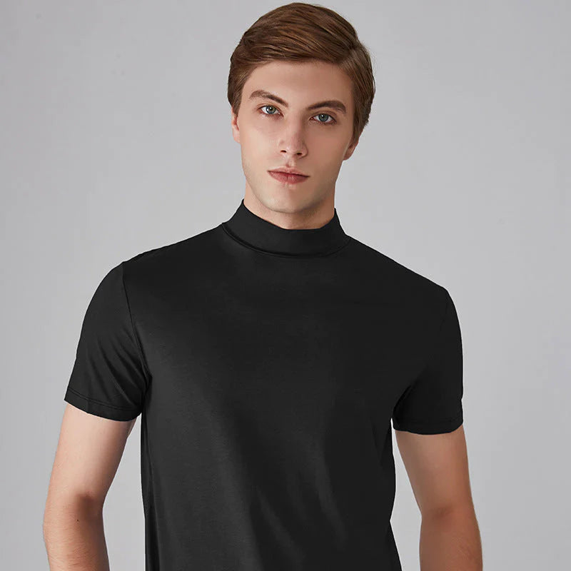 Camiseta de cuello alto slim-fit para hombre-4