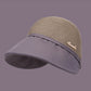 Sombrero de paja con protección solar de ala ancha para mujer
