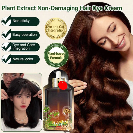 Crema para teñir el cabello sin dañar con extractos de plantas