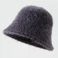 Sombrero de pescador de piel de conejo de imitación Sombrero de cubo