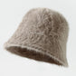 Sombrero de pescador de piel de conejo de imitación Sombrero de cubo