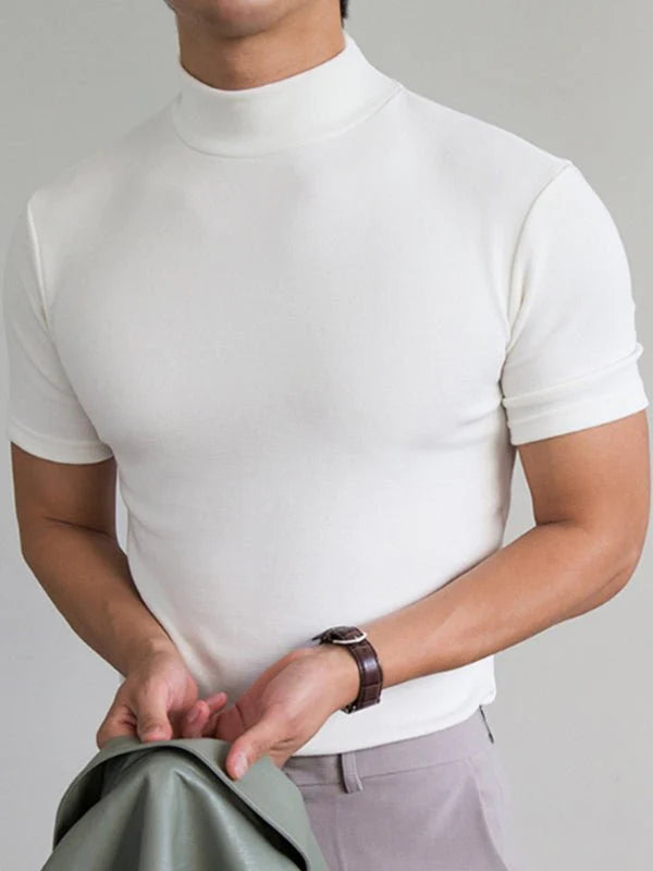 Camiseta de cuello alto slim-fit para hombre-1